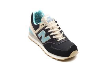 New Balance 574 Floral Hemp Pack Baby Blue And Navy Angle 1