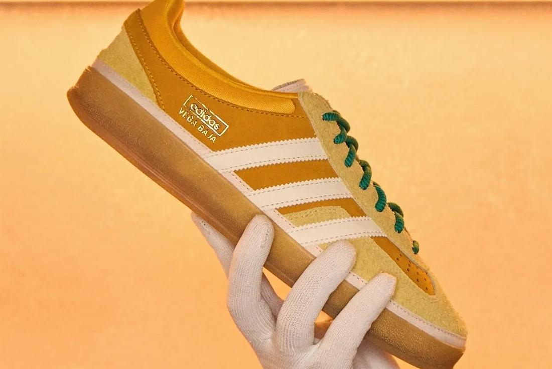 bad bunny x adidas gazelle Vega Baja in hand