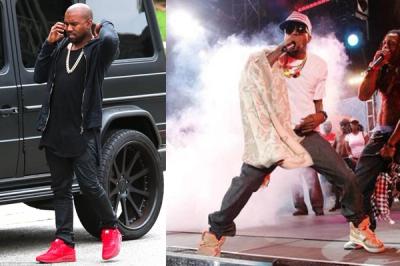 Kanye West Sneaker Style Am90 Red And Yeezy 1