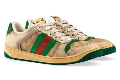Gucci Distressed Sneakers Gg Canvas Release