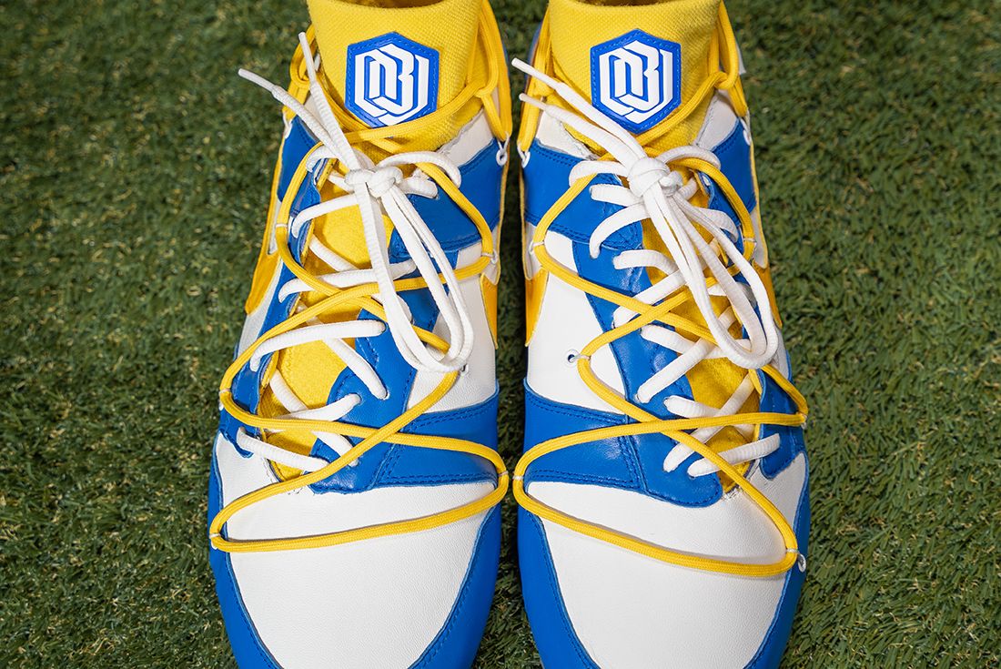 Super Bowl 2022: Rams' Odell Beckham Jr. flashes 'the most expensive cleat  ever' in pregame before going down with knee injury 