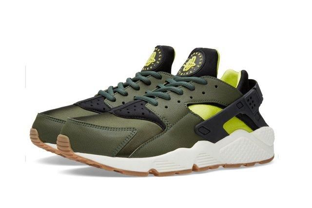 black and green huaraches