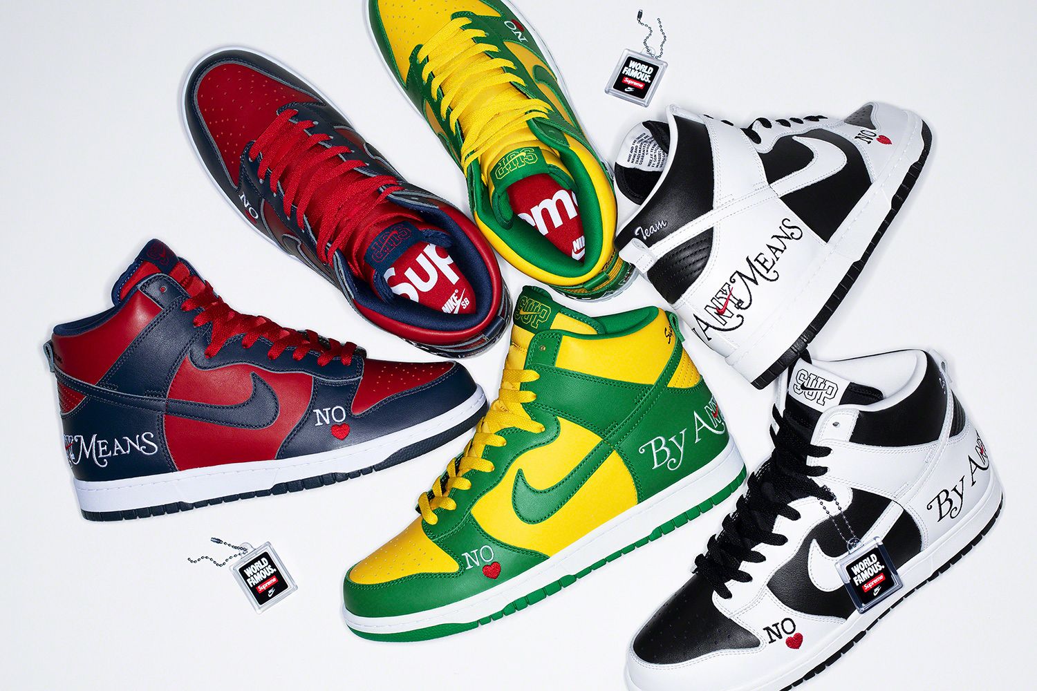 Supreme x Nike SB Dunk High 'By Any Means'