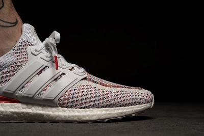 Adidas Ultra Boost White Red Multicolour On Feet 7