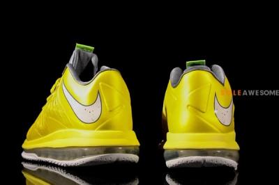 Nike Lebron X Low Sonic Yellow Heel Profile 1