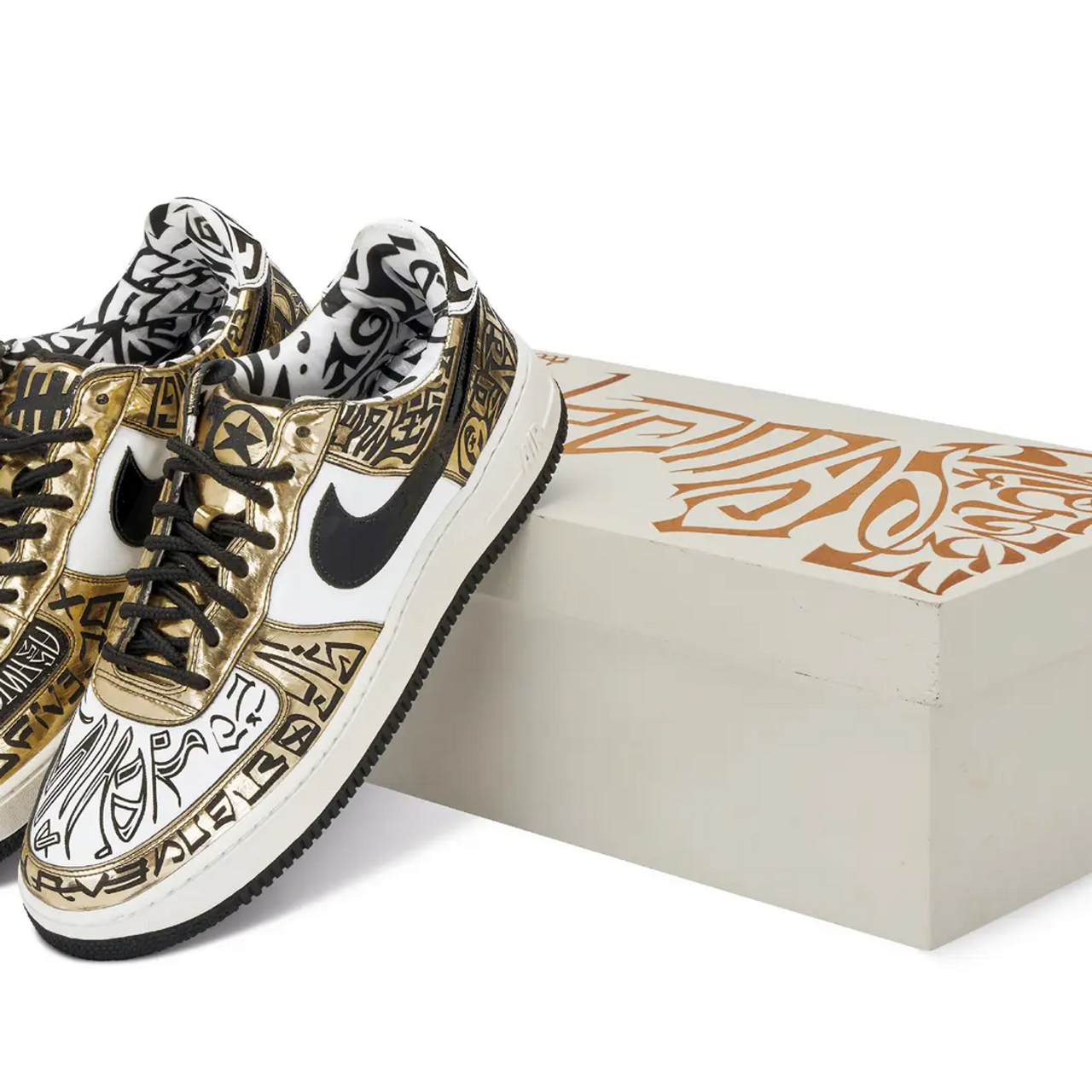 Fukijama Gold' Nike 1s Sell at Sotheby's 'Entourage' Auction - Sneaker Freaker