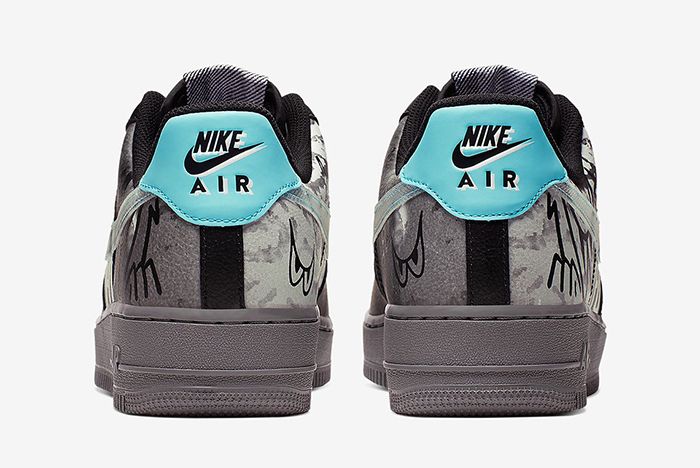 Nike Air Force 1 Graffiti Heel Shot