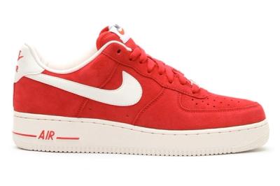 Nike Air Force 1 Low Suede Red Profile 1