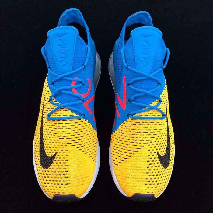 Nike Air Max 270 Flyknit (Blue/Yellow 