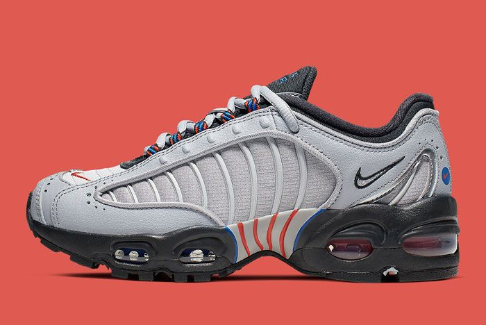 Nike Air Max Tailwind 4 Gs Grey Blue Orange Lateral Side