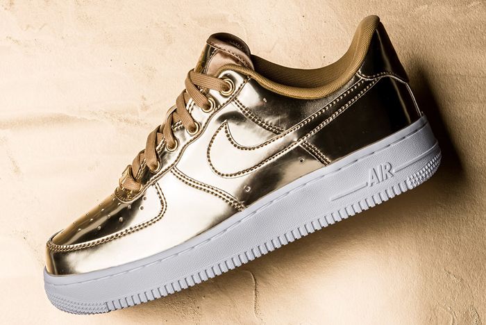 nike air force 1 gold and silver
