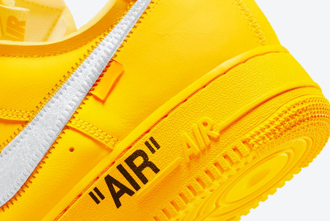 Off-White x Nike Air Force 1 Low University Gold Official pics on white