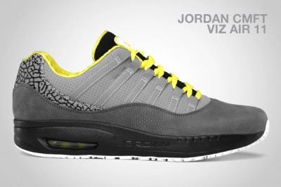 Jordan Cmft Viz Air 11 Ltr Grey Yellow 1