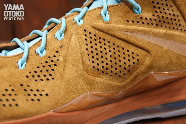 Nike Lebron X Brown Suede Laces 1