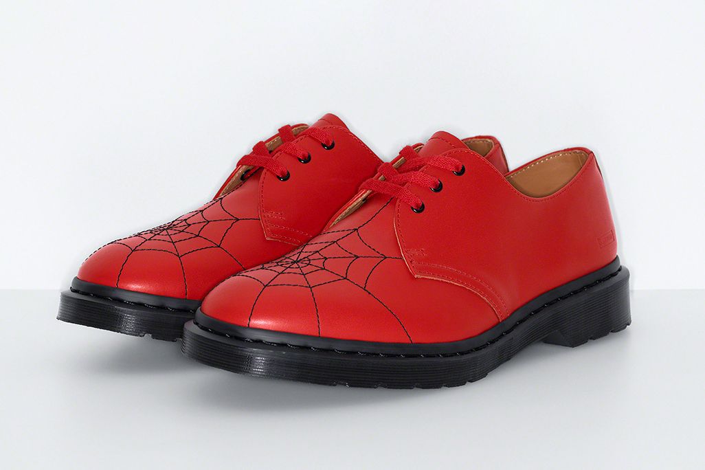 Supreme and Dr. Martens Spin Up a Spider-Webbed 3-Eye Shoe