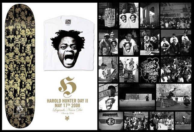 Harold Hunter Day Ii Commemorative Skateboard Deck And T Shirt 1