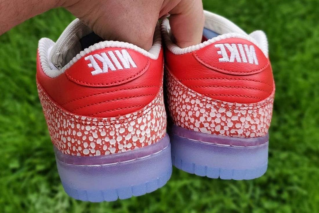 Stingwater x Nike SB Dunk Low up close in hand
