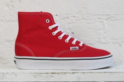 Vans Dqm Womens Winter Collection Authentic Hi Red 1
