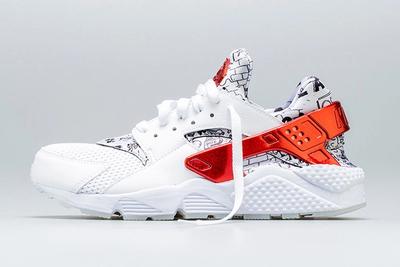 Nike Air Huarache Qs White Red Shoe Palace 1 Sneaker Freaker