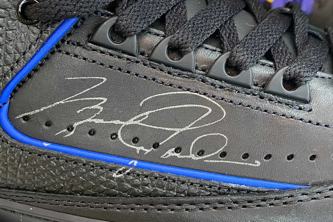 The Off-White x Air Jordan 2 Low Black Blue Gets Detailed Images