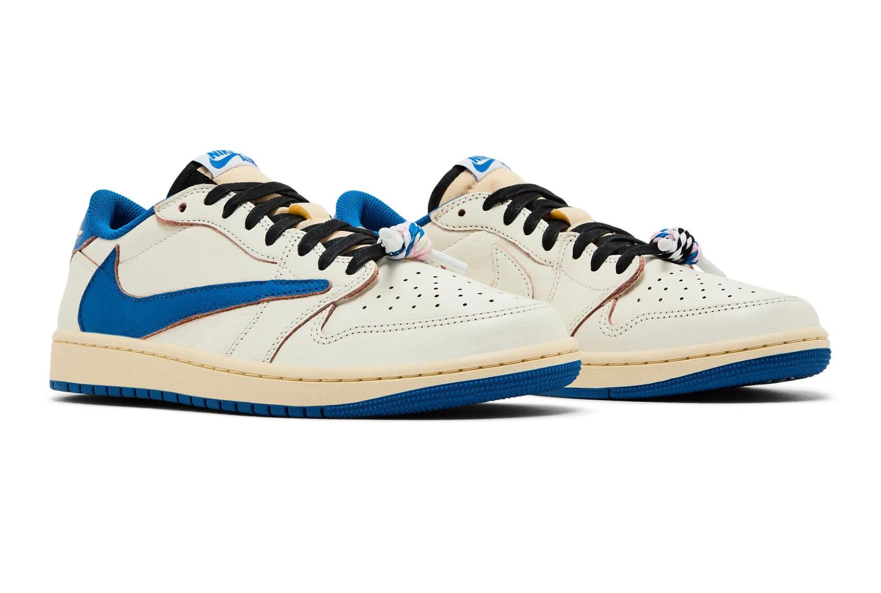 Fragment x Travis Scott x Air Jordan 1 Low 2025 on White Background