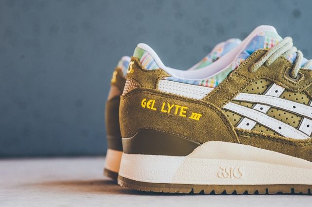 asics gel lyte iii olive canvas