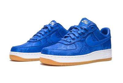 Nike Air Force 1 Clot Blue Silk Front Angle