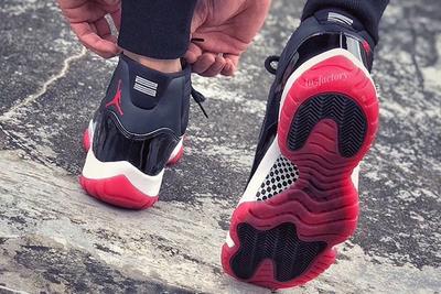 Air Jordan 11 Bred 2019 378037 061 On Foot Outsole