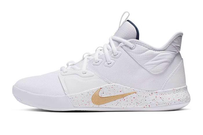 Nike Pg3 White Gold Right