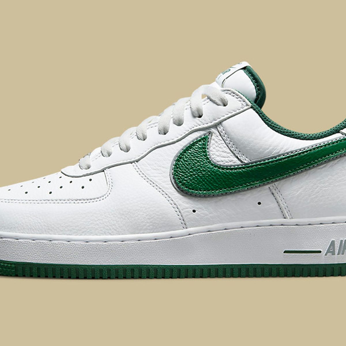 Green Outlined Nike Air Force Ones Green and White Nike Air 