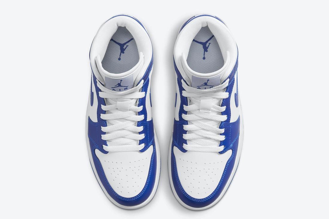 air jordan 1 blue and white glossy