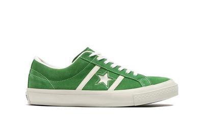 Converse Star And Bars Suede Green 1