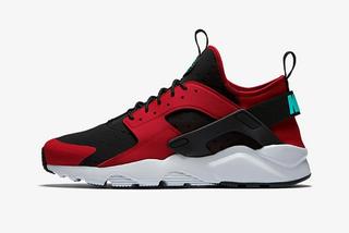 nike huarache red and black