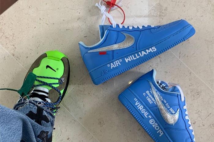 Off White Nike Air Force 1 Low Blue Mca Serena Williams Release Date Instagram Story