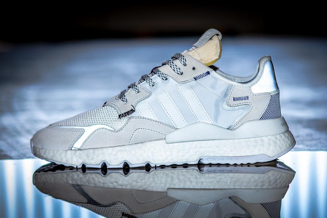 Adidas nite jogger raw white online