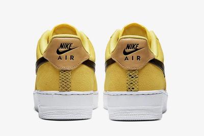 Nike Air Force 1 Low Yellow Snakeskin Bq4424 700 Heel