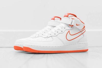 Nike Air Force 1 Mid White Orange 2