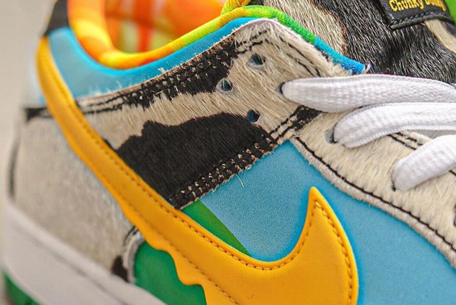 Up Close Ben Jerry s Nike SB Dunk Low Chunky Dunky Sneaker