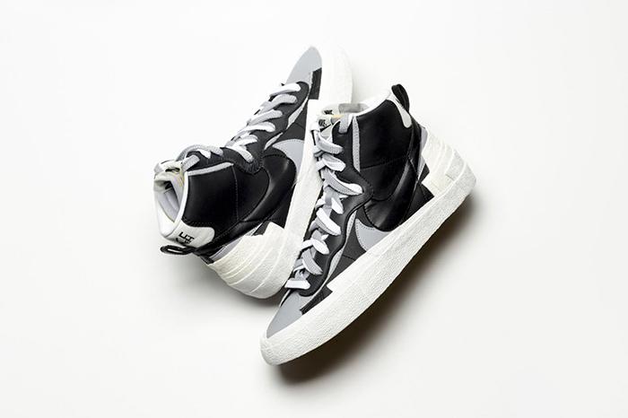 Sacai Nike Blazer Mid Black Grey White First Look Release Date Info Pair