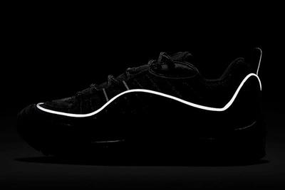 Nike Air Max 98 Black Off Noir Ah6799 004 Lateral Reflective