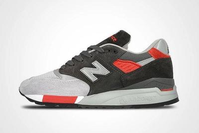 New Balance 998 Made In Usa Grey Red Thumb
