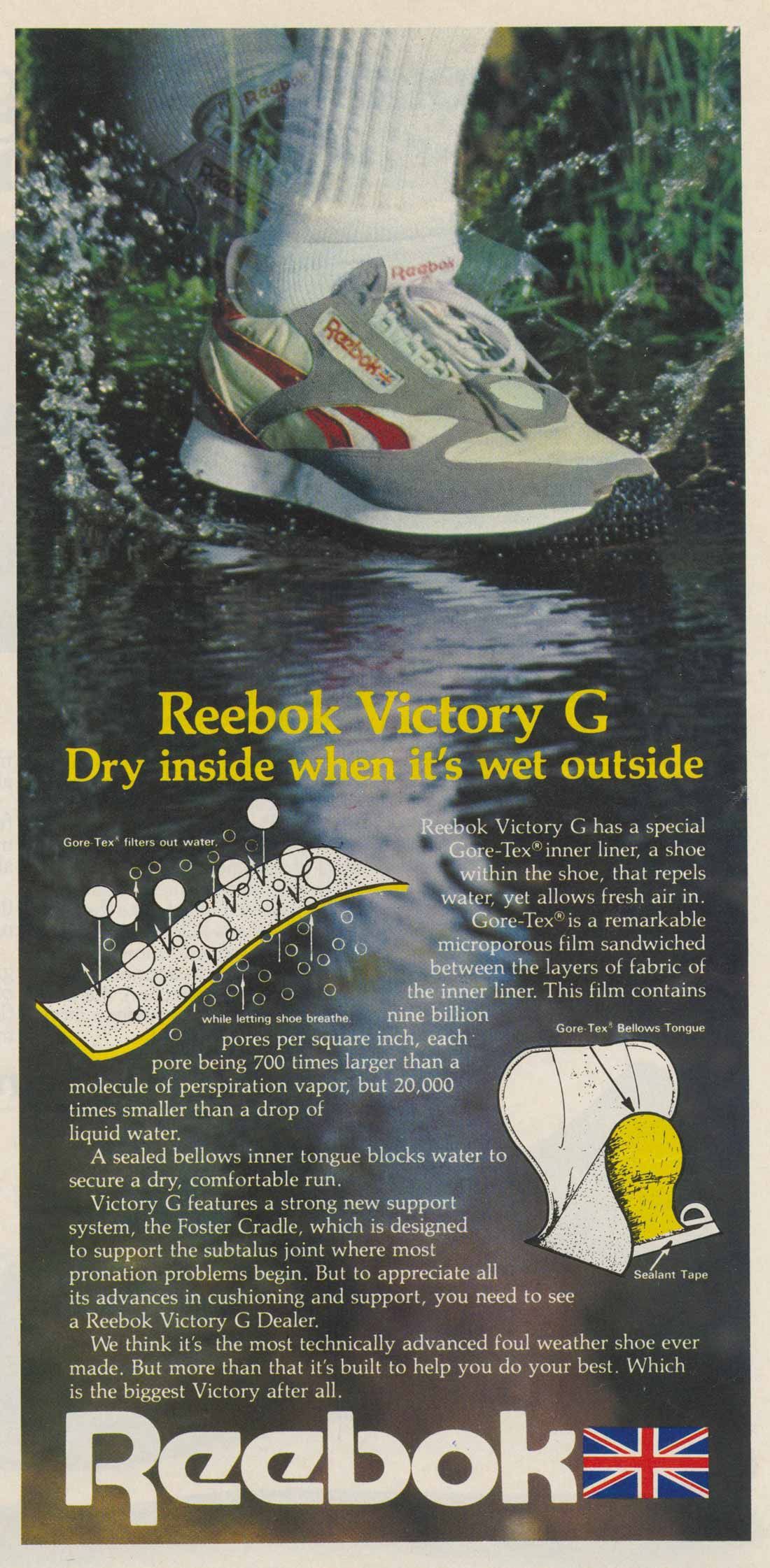1982 – Reebok Victory G featuring GORE-TEX Inner Liner