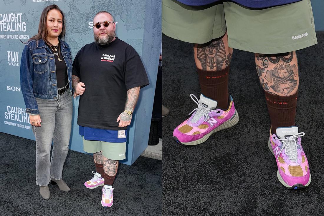 action bronson caught stealing premiere new balance 992 pink purple