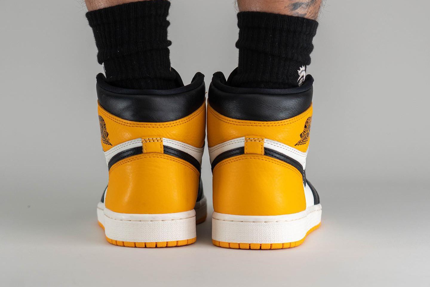 On-Foot Look at the Air Jordan 1 'Yellow Toe' Freaker