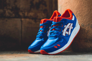 Asics gel lyte iii blue and deals orange