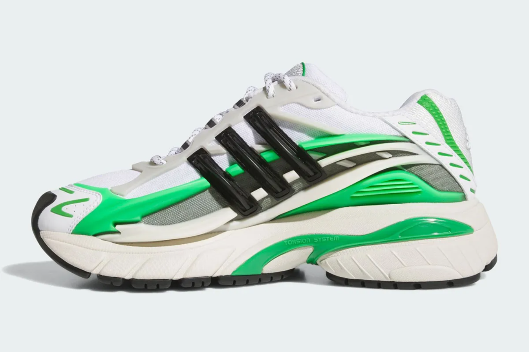green adidas adistar jellyfish on white ecom background