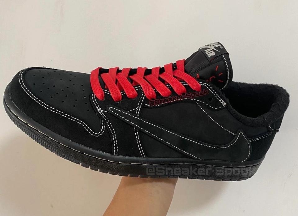 Fresh Look! Travis Scott x Air Jordan 1 Low ‘Black Phantom’ - Sneaker ...