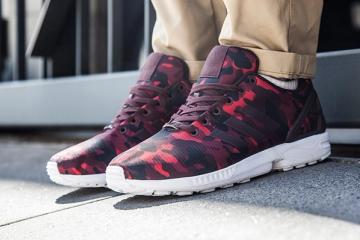 burgundy adidas zx flux