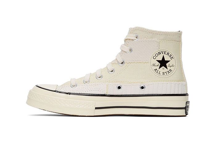 Converse Patchwork Chuck 70 High Sneakers White Medial