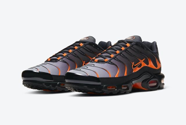 air max plus black silver orange